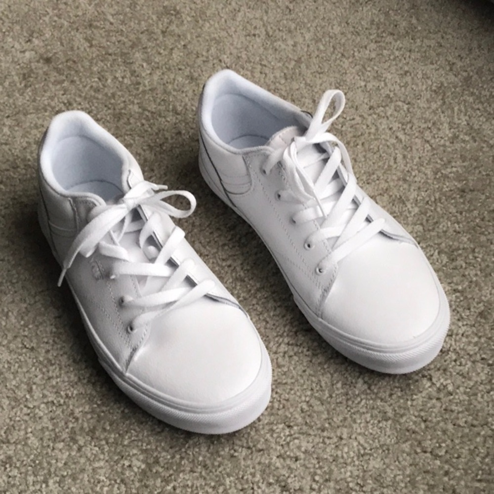 New leather VANS Selden tie sneakers - white w/o box - youth 7